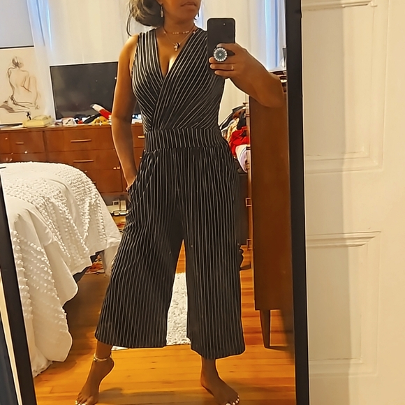 Navy and White Stripped Romper - Size SP - Picture 4 of 4